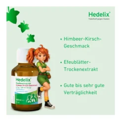 Hedelix Hustensirup mit Himbeer-Kirsch-Geschmack, 100 ml