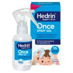 Hedrin Once Spray Gel gegen Kopfläuse und Nissen, 60 ml