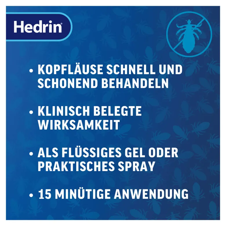 Hedrin Once Spray Gel gegen Kopfläuse und Nissen, 60 ml