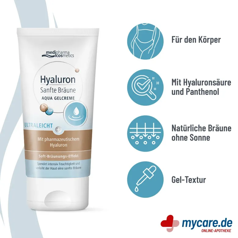 Hyaluron Sanfte Bräune Aqua Gelcreme, 150 ml
