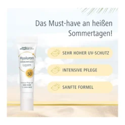 Hyaluron Sonnenpflege Lippen LSF 50+, 7 ml