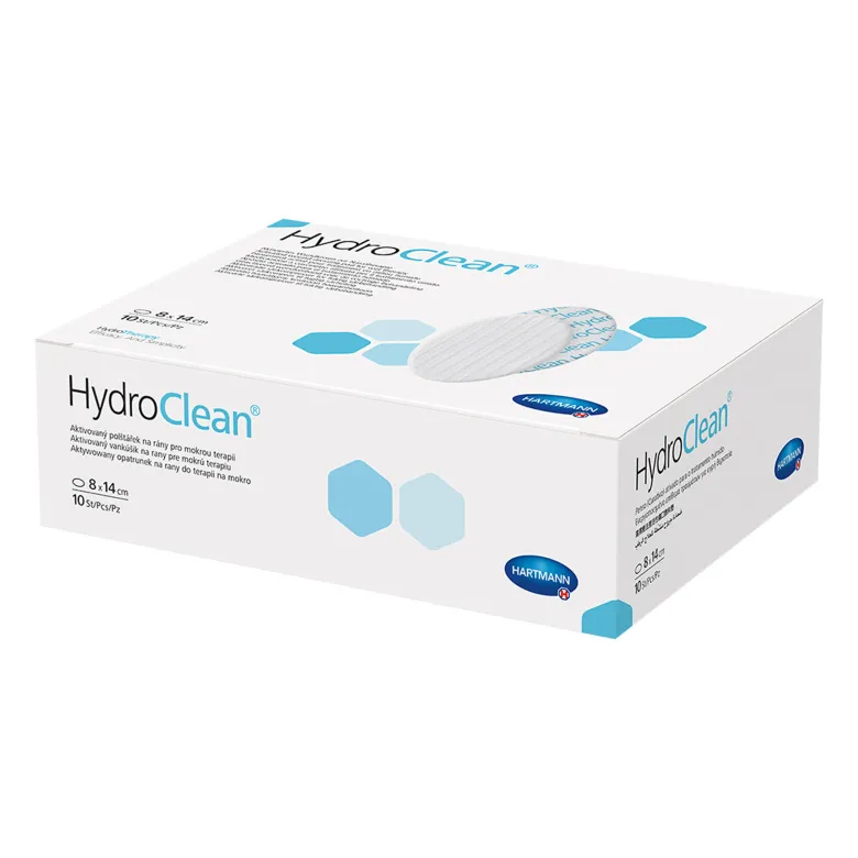 HydroClean Kompressen 8 x 14 cm oval steril, 10 St