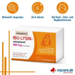 IBU-LYSIN ratiopharm 400 mg Filmtabletten, 50 St