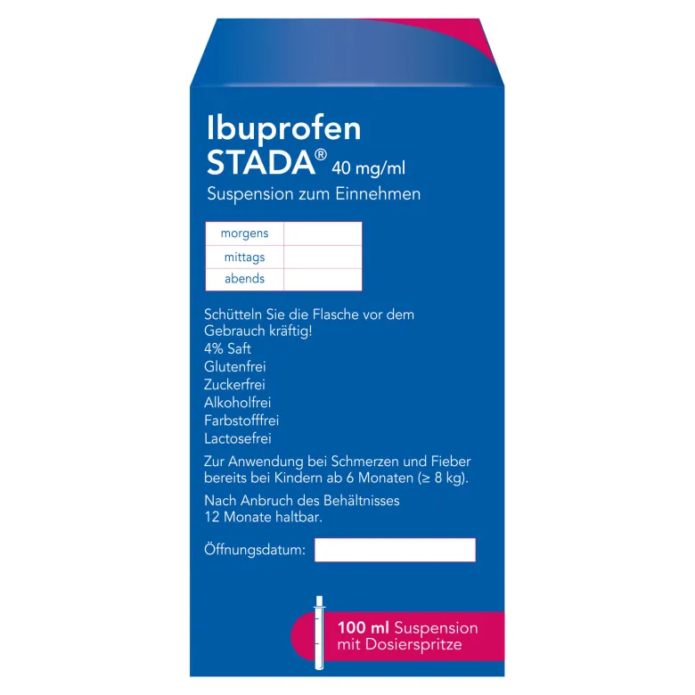 Ibuprofen Stada 40 mg/ml Suspension zum Einnehmen, 100 ml
