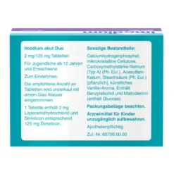 Imodium akut Duo 2 mg/125 mg Tabletten bei akutem Durchfall, 12 St