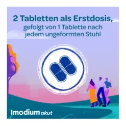 Imodium akut Duo 2 mg/125 mg Tabletten bei akutem Durchfall, 12 St