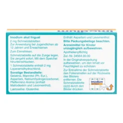 Imodium akut lingual Schmelztabletten bei akutem Durchfall, 12 St