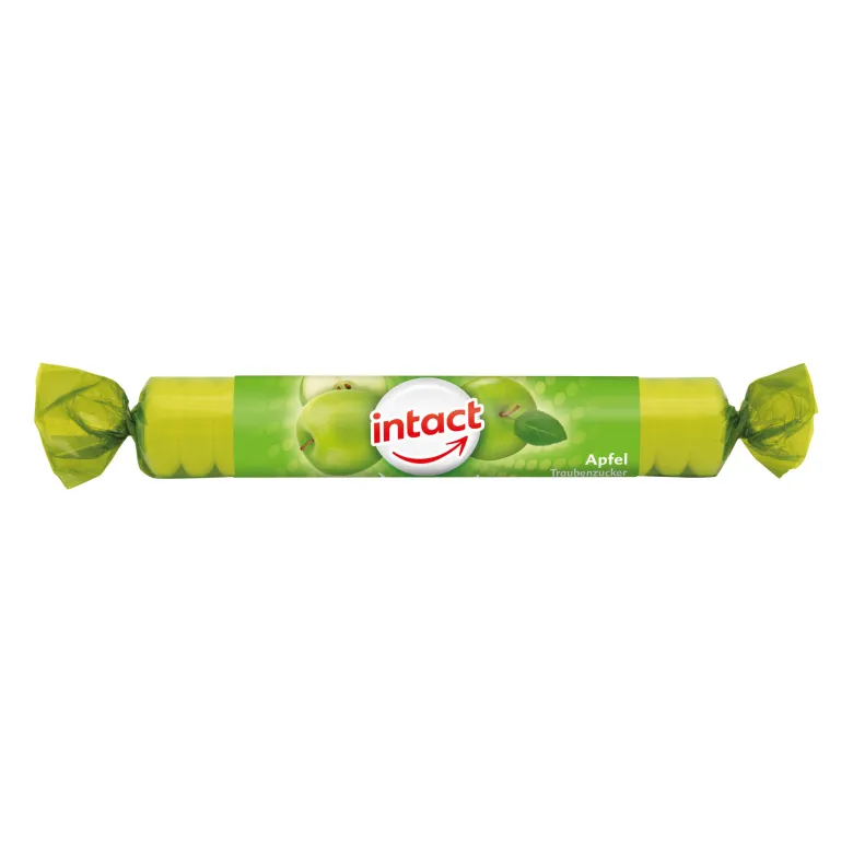 Intact Traubenzucker-Rolle Apfel, 40 g