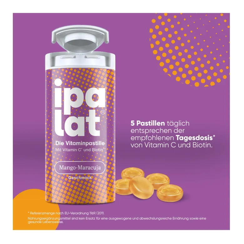 Ipalat Die Vitaminpastille Mango-Maracuja, 40 St