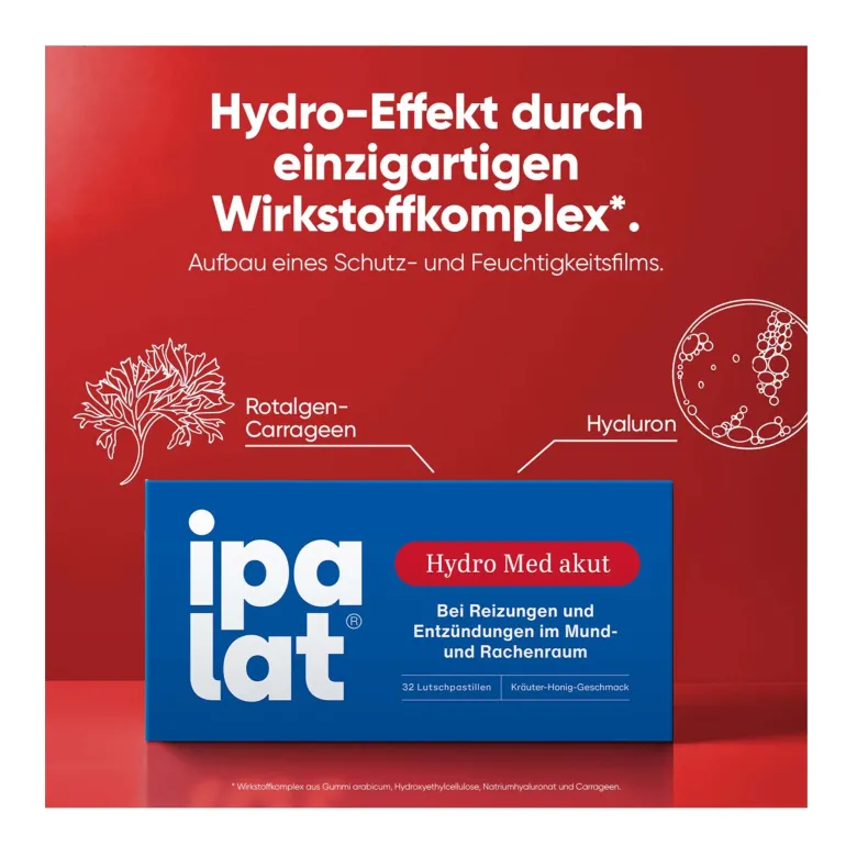 Ipalat Hydro Med akut Lutschpastillen, 32 St
