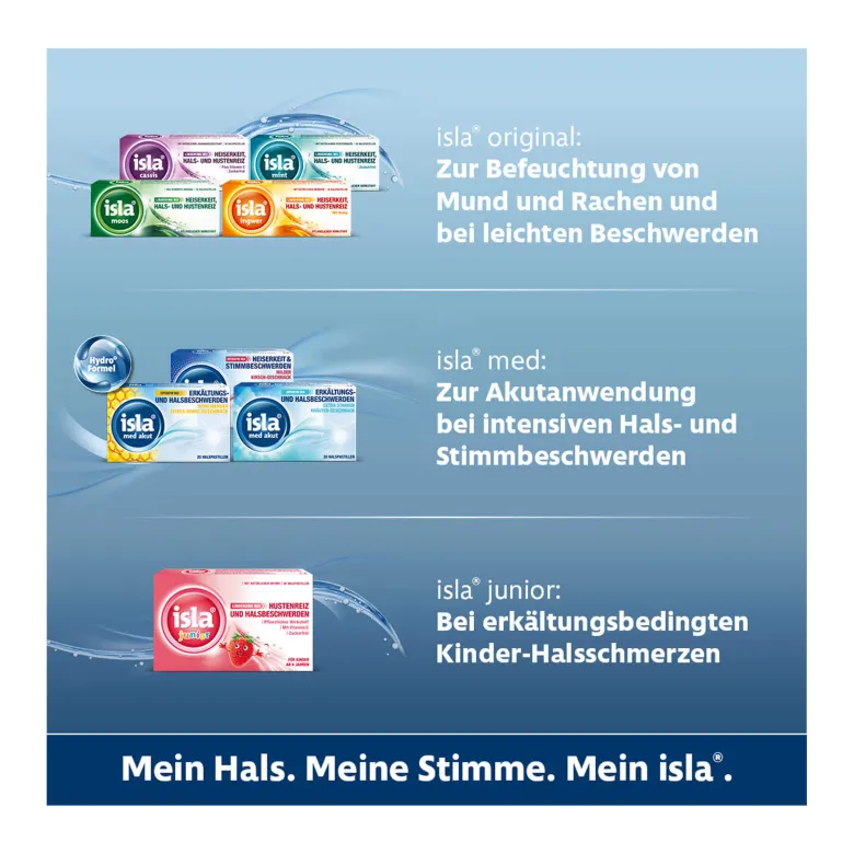 isla junior Halspastillen bei Kinderhalsschmerzen, 50 St