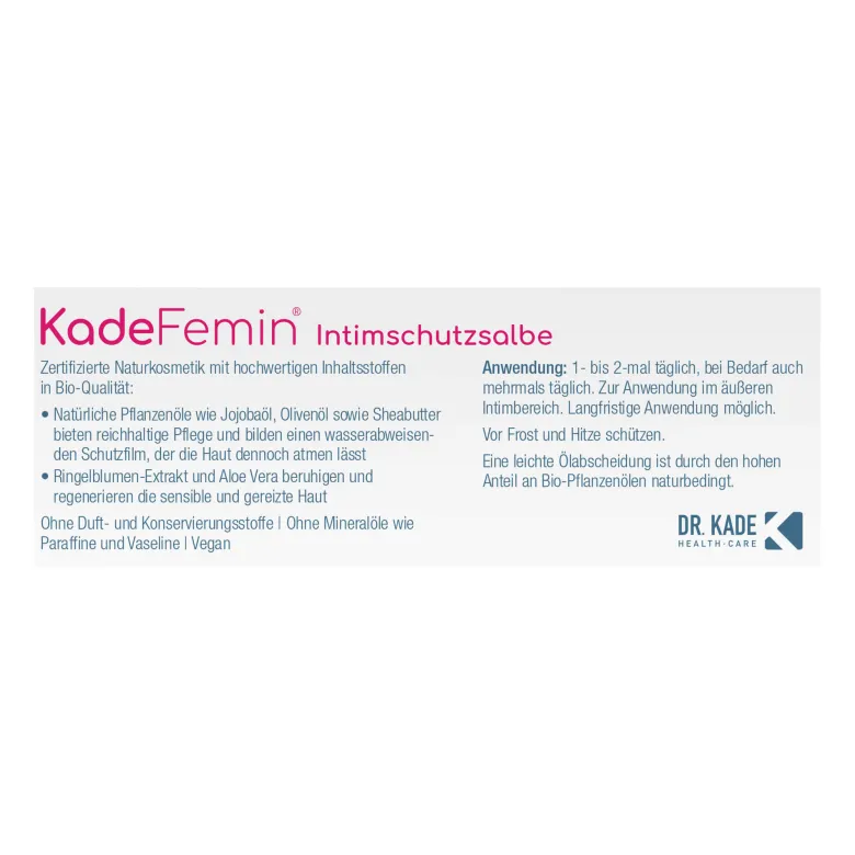 KadeFemin Intimschutzsalbe Intimpflege und Schutz, 50 ml