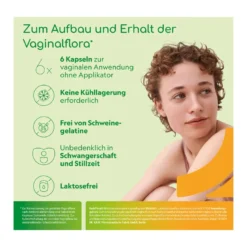 KadeFlora Milchsäurebakterien Vaginalkapseln, 6 St