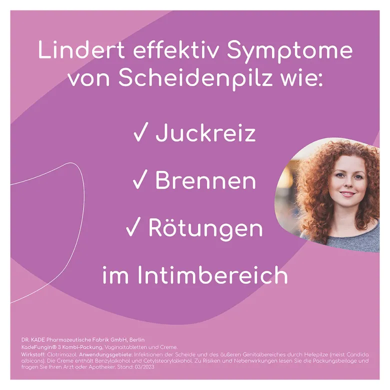 KadeFungin 3 Kombi-Packung 20 g Creme + 3 Vaginaltabletten, 1 St