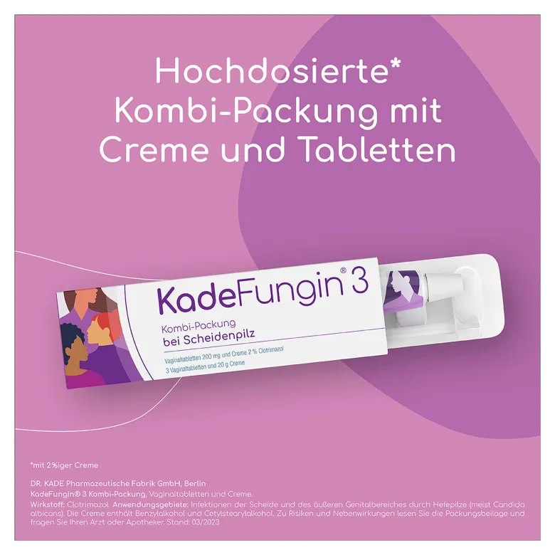 KadeFungin 3 Kombi-Packung 20 g Creme + 3 Vaginaltabletten, 1 St