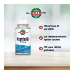 KAL Vitamin B1 100 mg Tabletten, 100 St