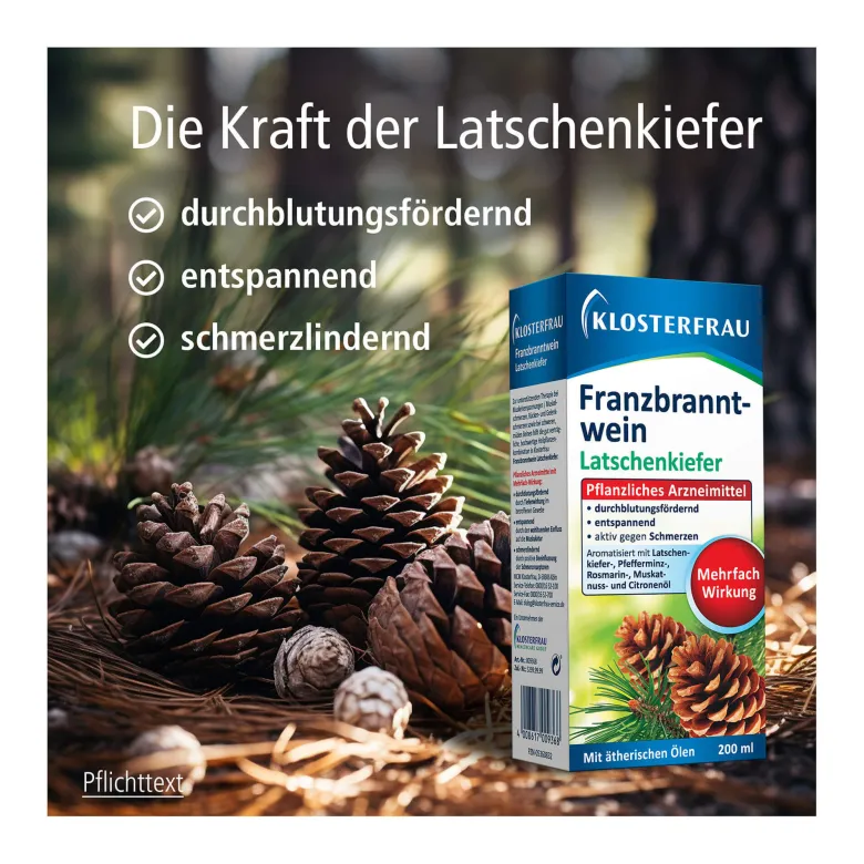 Klosterfrau Franzbranntwein Latschenkiefer Dosierflasche, 200 ml