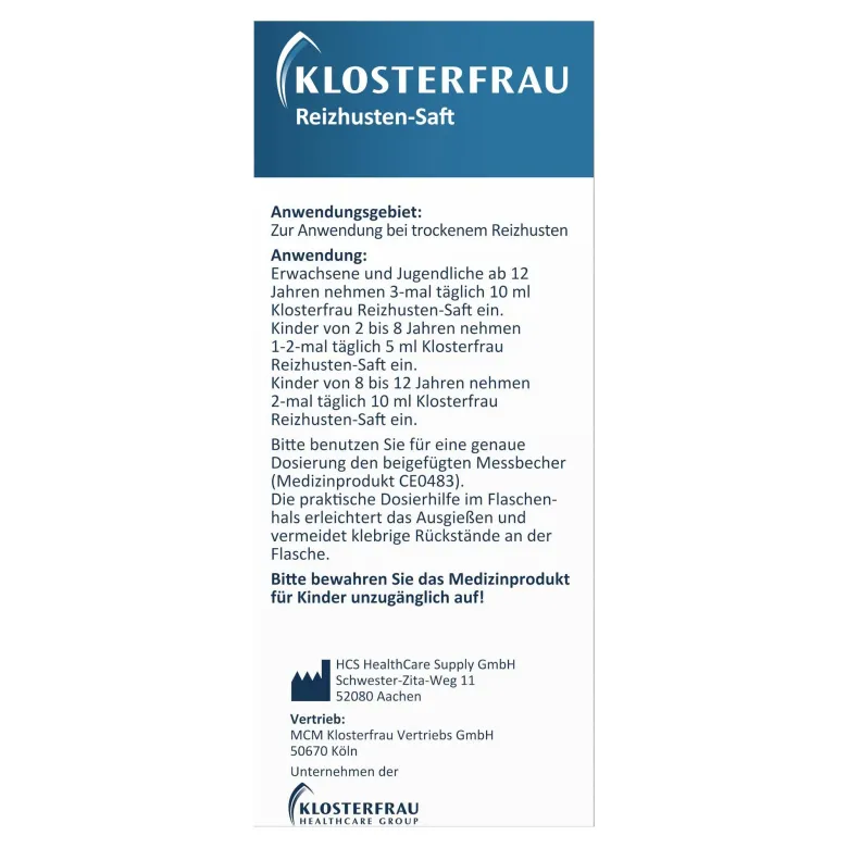 Klosterfrau Reizhusten-Saft, 128 g