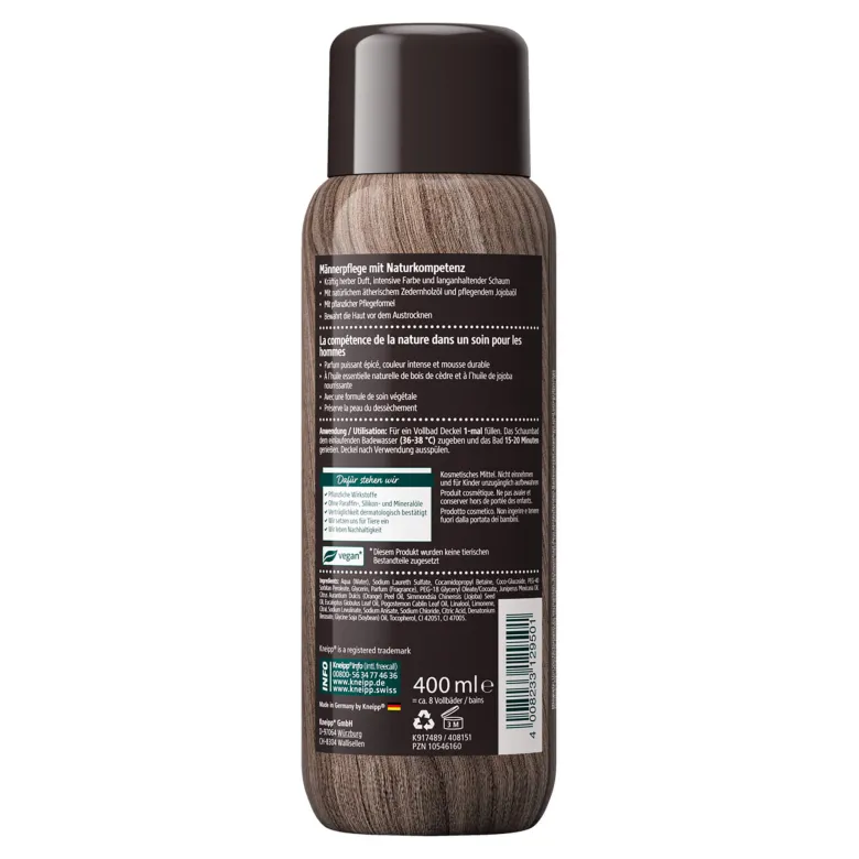 Kneipp Aroma Pflegeschaumbad Männersache, 400 ml