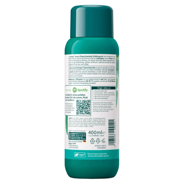 Kneipp Aroma Pflegeschaumbad Erkältungszeit, 400 ml