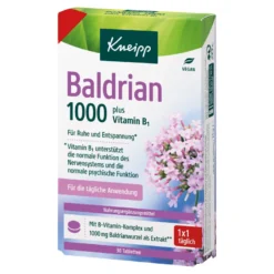 Kneipp Baldrian 1000 mg plus Vitamin B1 Tabletten, 30 St