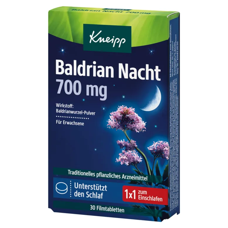 Kneipp Baldrian Nacht 700 mg Filmtabletten, 30 St