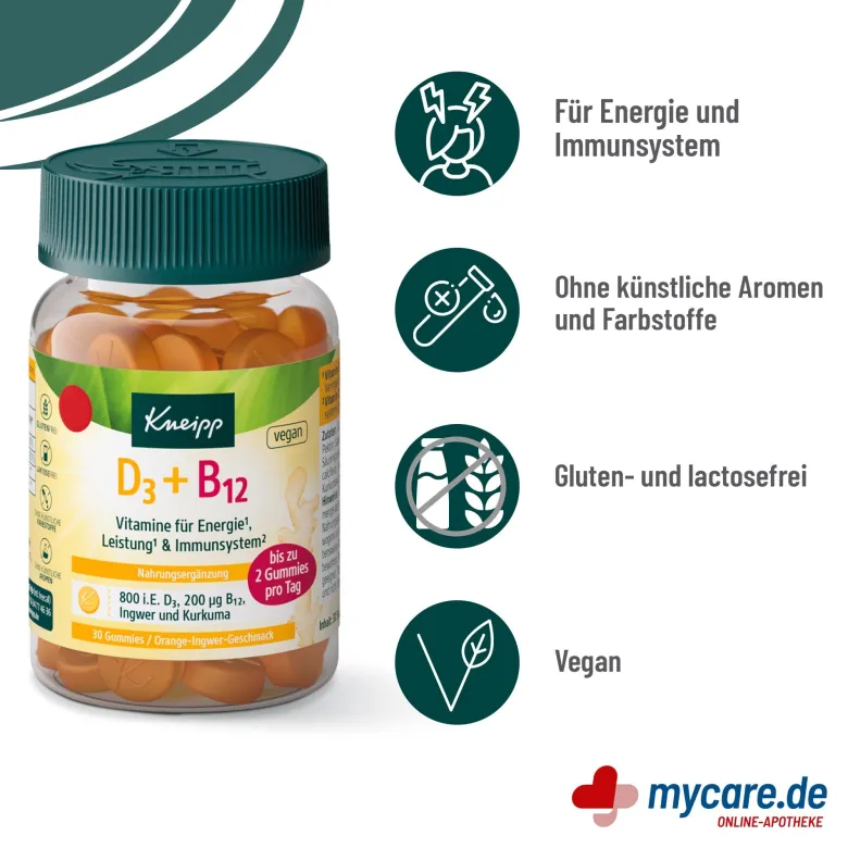 Kneipp D3 + B12 Gummies, 30 St