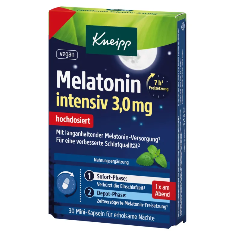 Kneipp Melatonin intensiv 3,0 mg Kapseln, 30 St