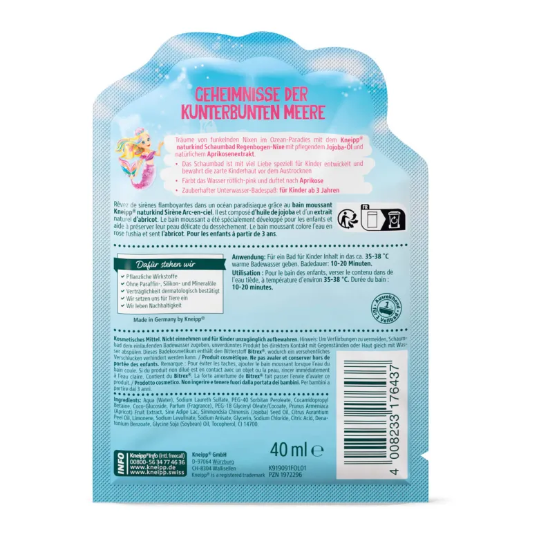 Kneipp Naturkind Schaumbad Regenbogen-Nixe, 40 ml