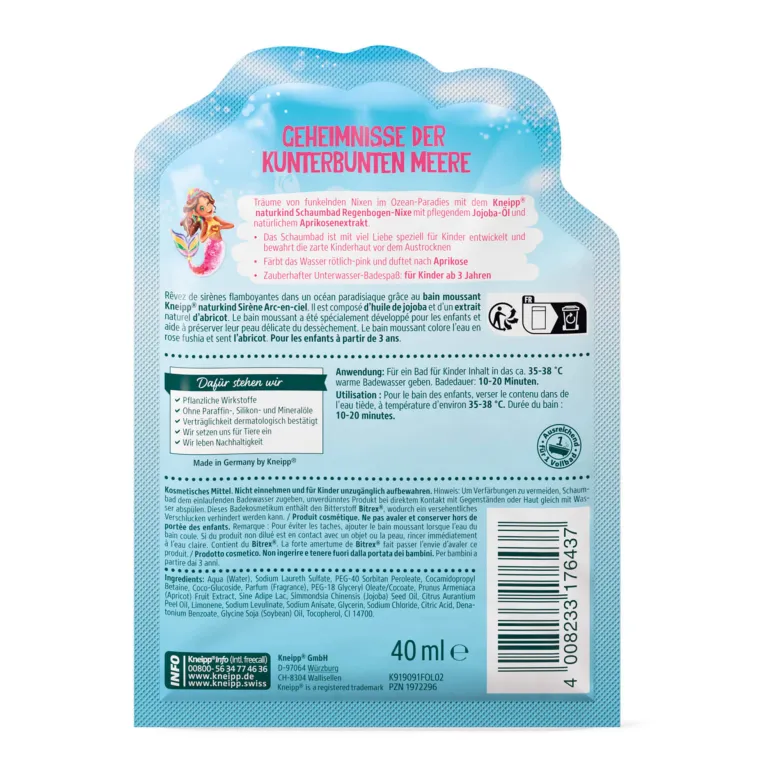 Kneipp Naturkind Schaumbad Regenbogen-Nixe, 40 ml