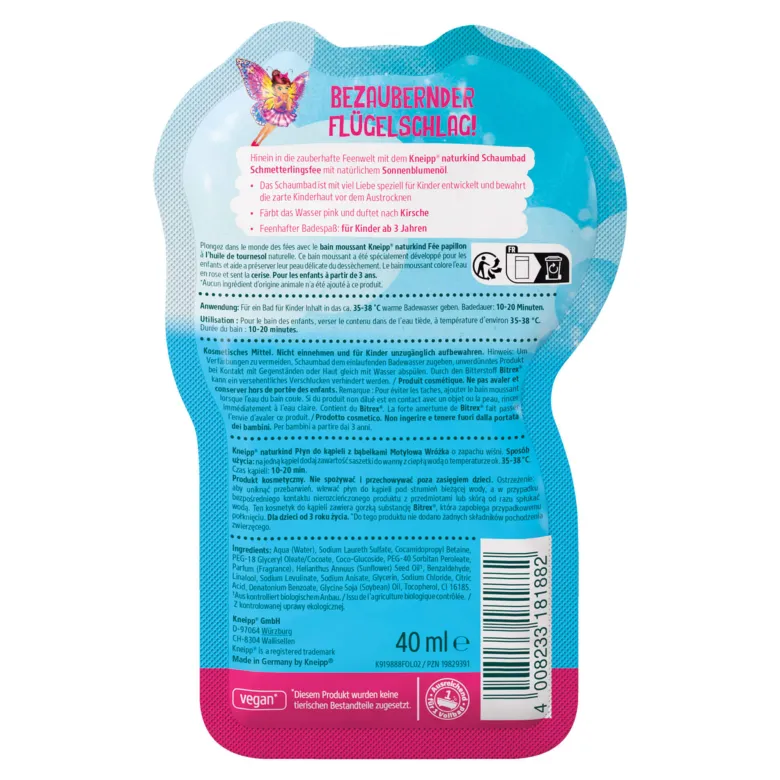 Kneipp naturkind Schaumbad Schmetterlingsfee, 40 ml