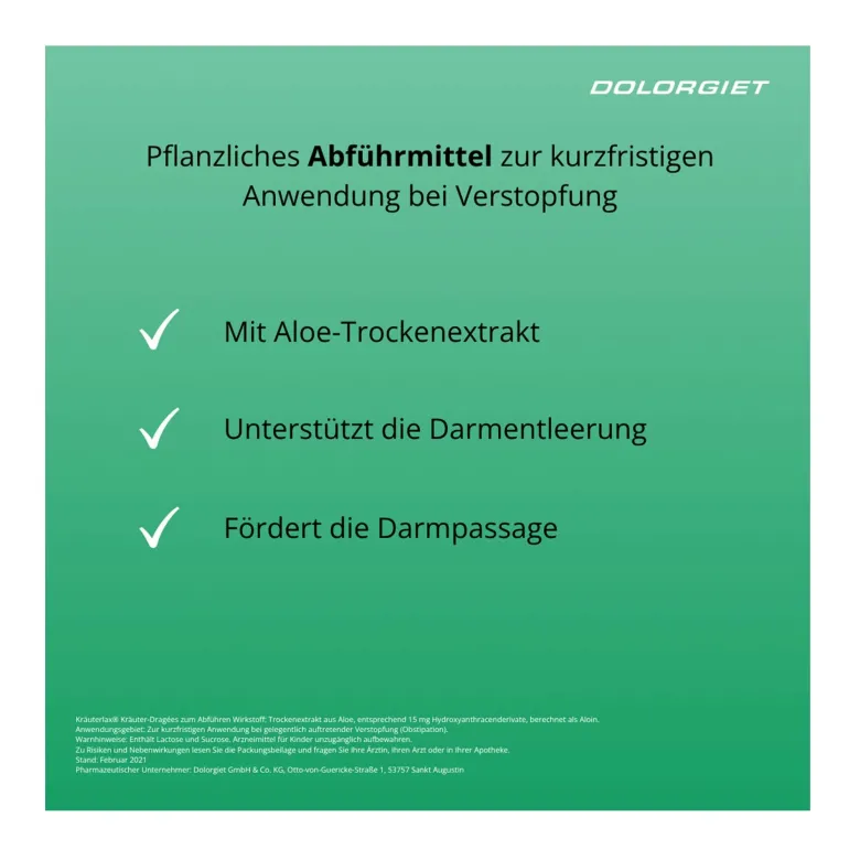 Kräuterlax Dr. Henk 15 mg Kräuterdragees, 10 St