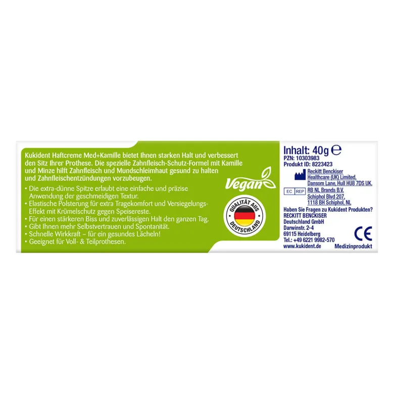 Kukident Haftcreme Med + Kamille, 40 g
