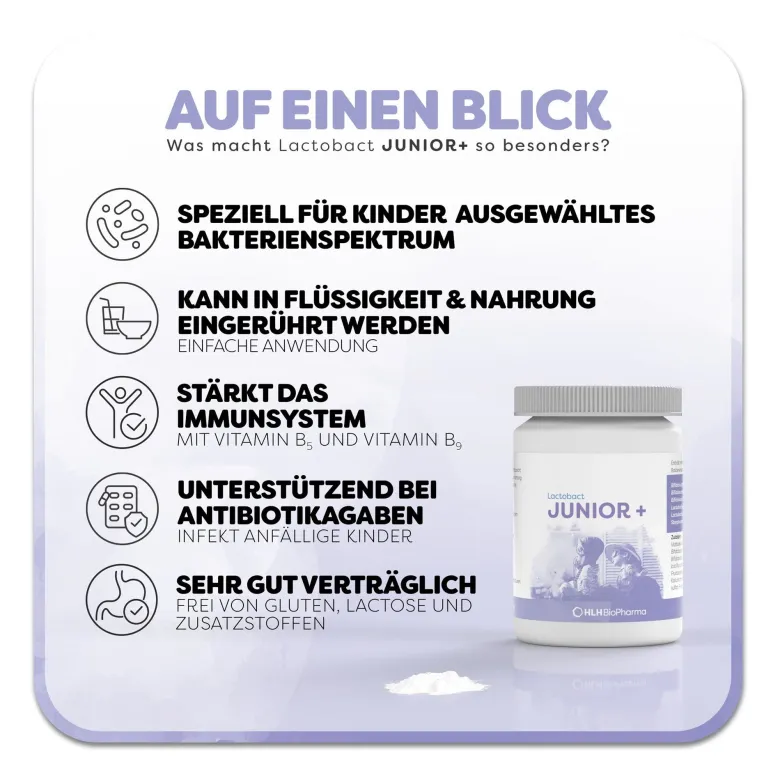 Lactobact Junior+ Monatspackung, 60 g