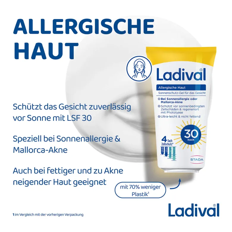 Ladival Allergische Haut Gel Gesicht LSF30, 50 ml