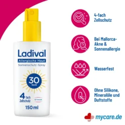 Ladival Allergische Haut Sonnenschutz-Spray LSF30, 150 ml