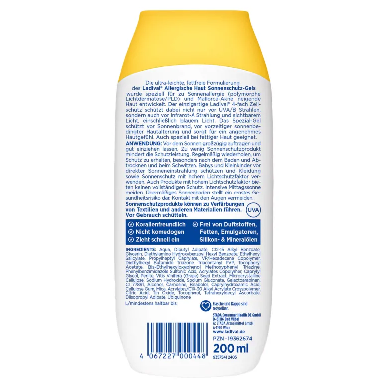 Ladival Allergische Haut Sonnenschutz-Gel LSF30, 200 ml
