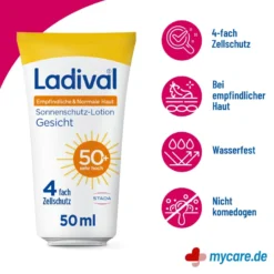 Ladival Empfindliche Haut Lotion Gesicht LSF50+, 50 ml