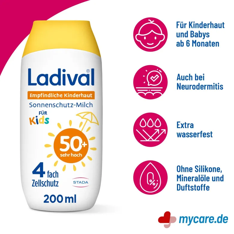 Ladival Empfindliche Kinderhaut Milch LSF50+, 200 ml
