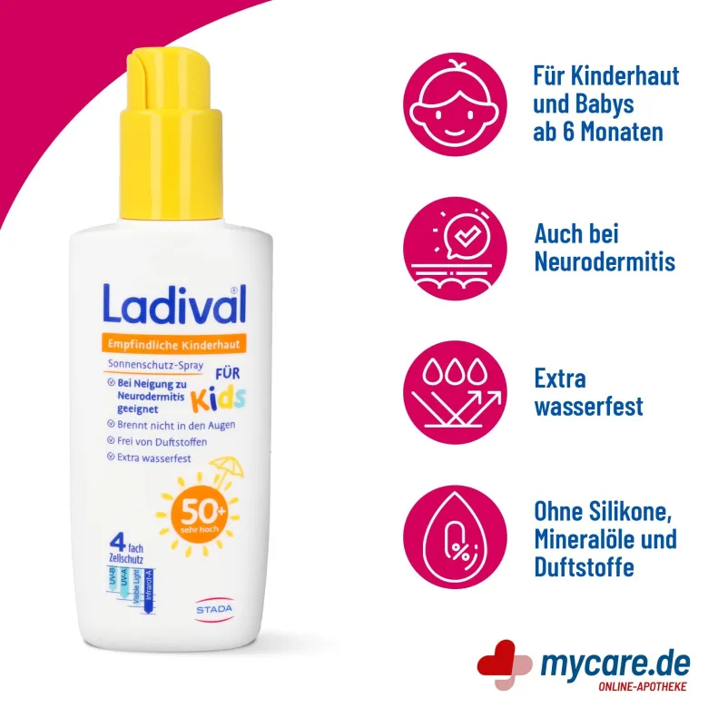 Ladival Empfindliche Kinderhaut Spray LSF50+, 150 ml