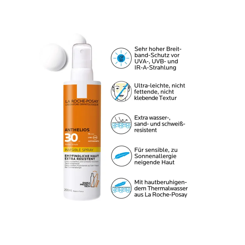 La Roche Posay Anthelios Invisible Sonnenspray LSF 30, 200 ml