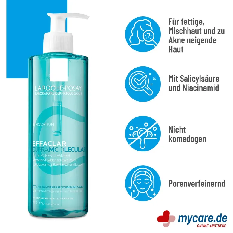 La Roche Posay Effaclar Supramolecular Care Reinigungsgel, 400 ml