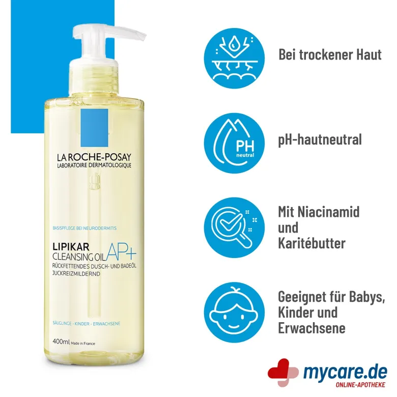 La Roche Posay Lipikar Dusch- und Badeöl AP+, 400 ml