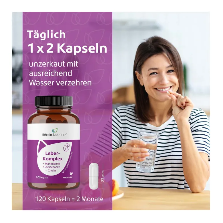 Leber-Komplex+Mariendistel+Artischocke+Cholin Kapseln, 120 St