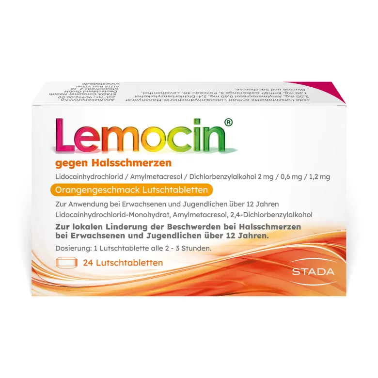 Lemocin gegen Halsschmerzen Orange, 24 St