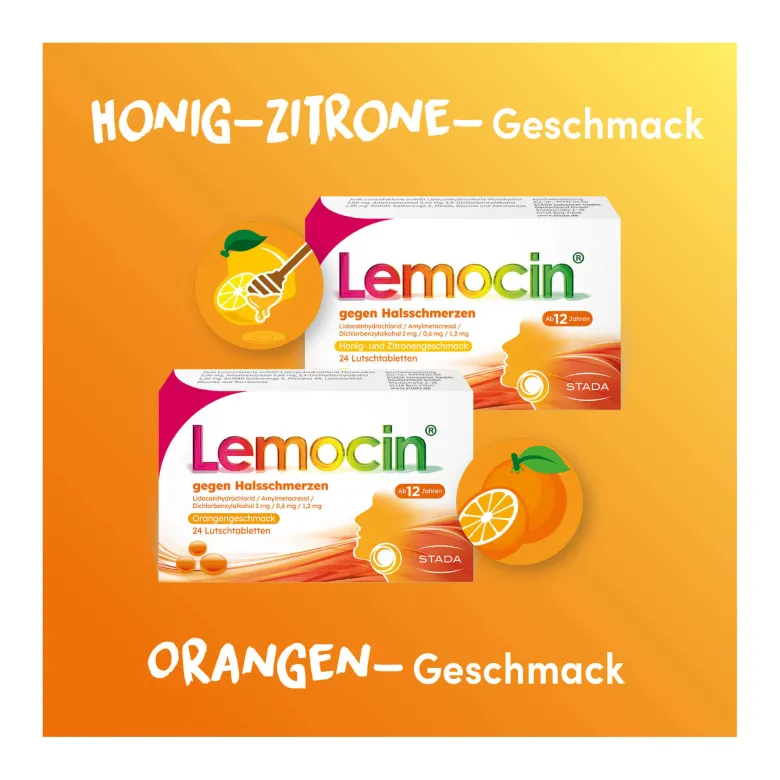 Lemocin gegen Halsschmerzen Orange, 24 St