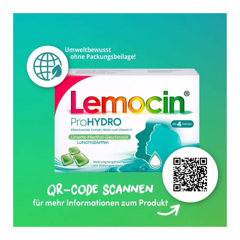Lemocin ProHydro Limette-Menthol Lutschtabletten, 20 St