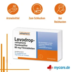 Levodrop-ratiopharm Hustenstiller 60 mg Filmtabletten, 10 St