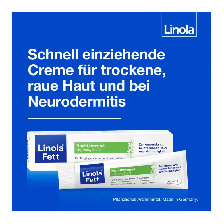Linola Fett Nachtkerzenöl 20 g/100 g Creme, 100 g
