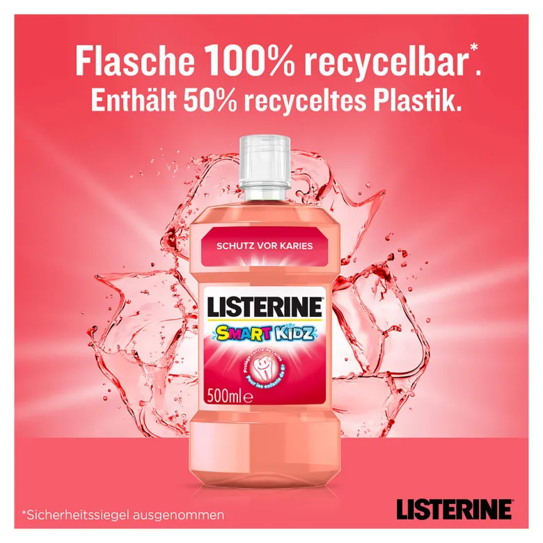Listerine Mundspülung Smart Kidz Mild Berry, 500 ml